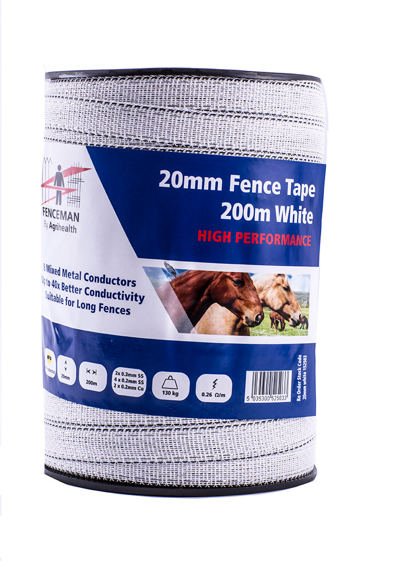 High Performance Tape - 20mm x 200m - White – Cattleproducts