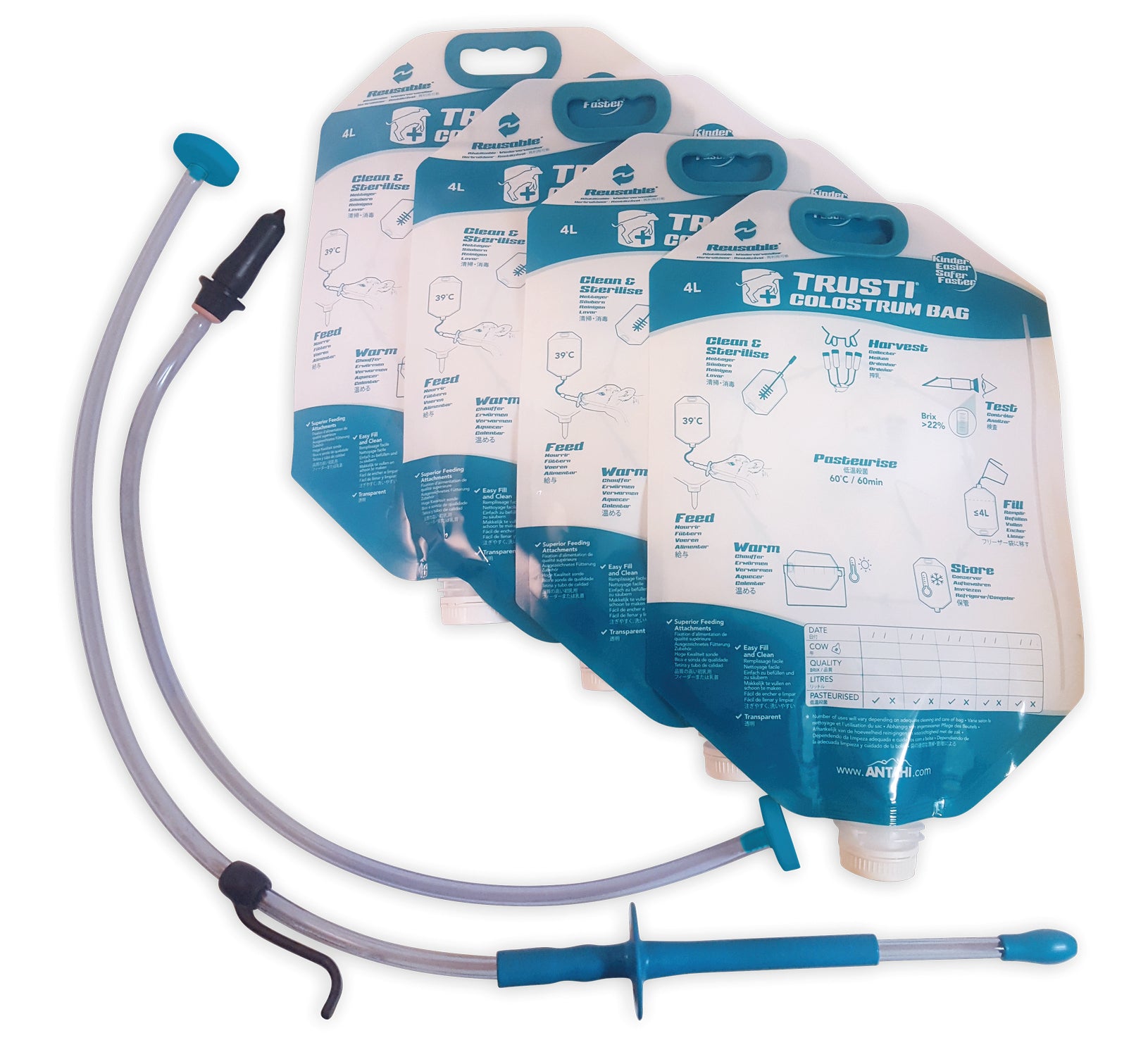 Antahi Trusti Colostrum Bag 4 + Teat + Trusti Tuber – Cattleproducts